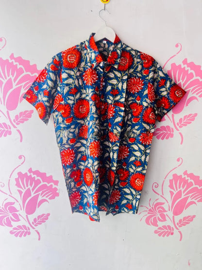 Floral Printed Short Sleeve Shirt