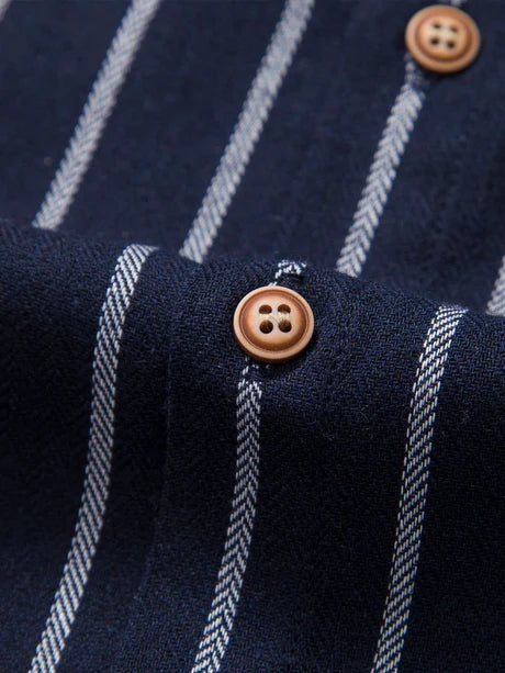 Striped Patterned Button Up Shirt
