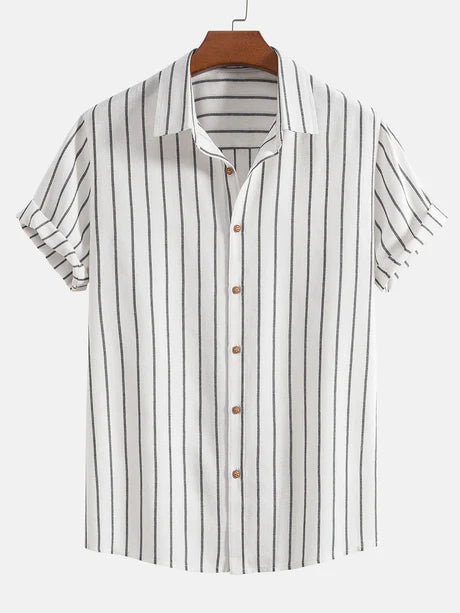Striped Patterned Button Up Shirt