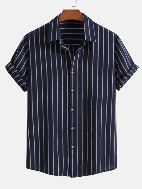 Striped Patterned Button Up Shirt