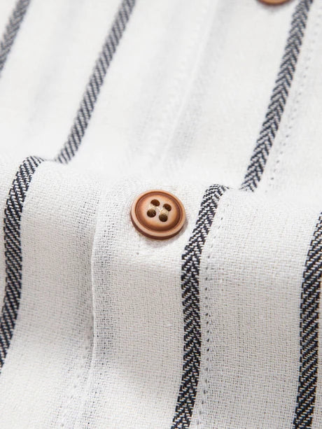 Striped Patterned Button Up Shirt