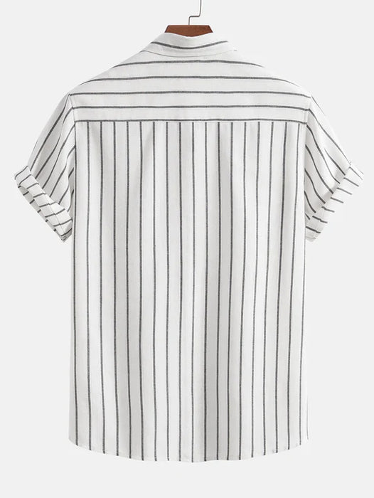 Striped Patterned Button Up Shirt