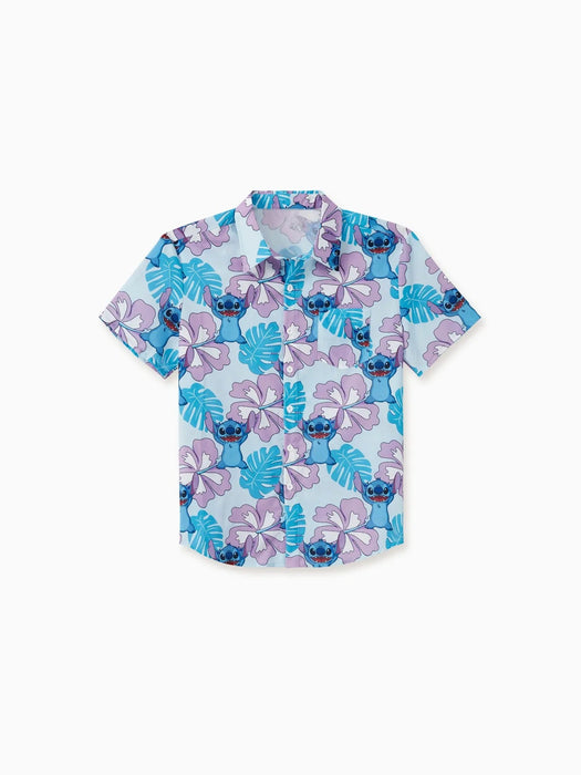 Aloha Family Matching Ensemble Hawaiian Floral And Character Print Set
