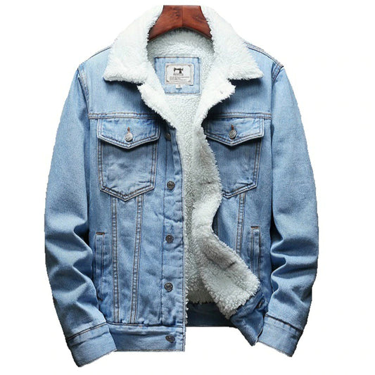 Winter Jean Warm Men Denim Jackets