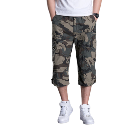 Summer Multi Pocket Loose Calf Length Pants