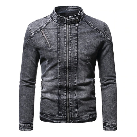 Moto Biker Jean Autumn Winter Denim Jacket