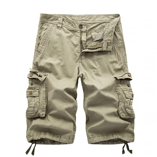 Zipper Fly Straight Knee Length Man Shorts