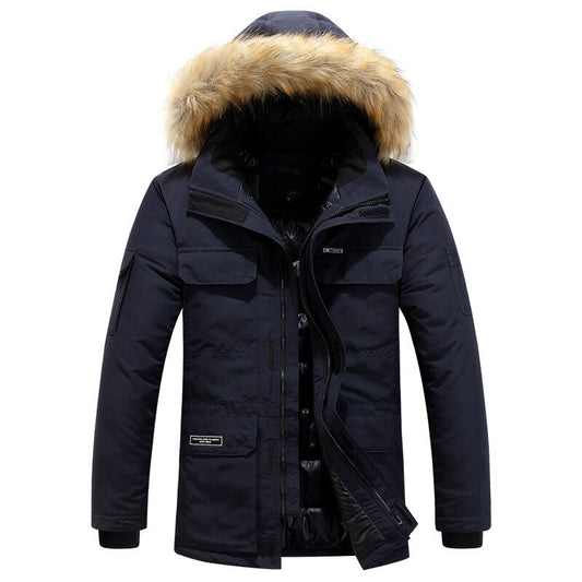 Winter Hooded Warm Casual Turn Down Collar Parka Coats