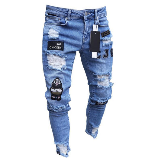 Straight Hip Hop Denim Jeans Pants