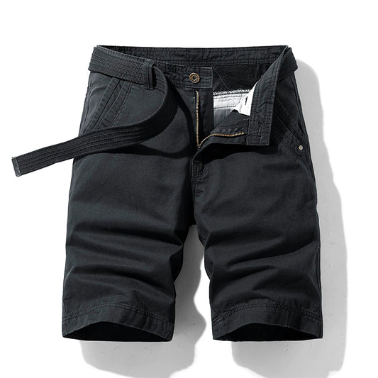 Men Cargo Solid Knee Length Comfortable Short