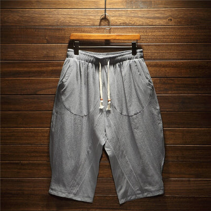 Summer Men's Calf Length Cross Pants