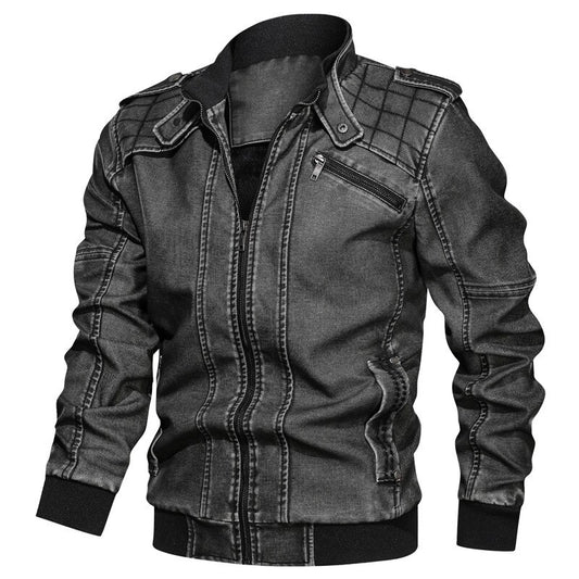 Casual Motorcycle Leather Bomber Coats