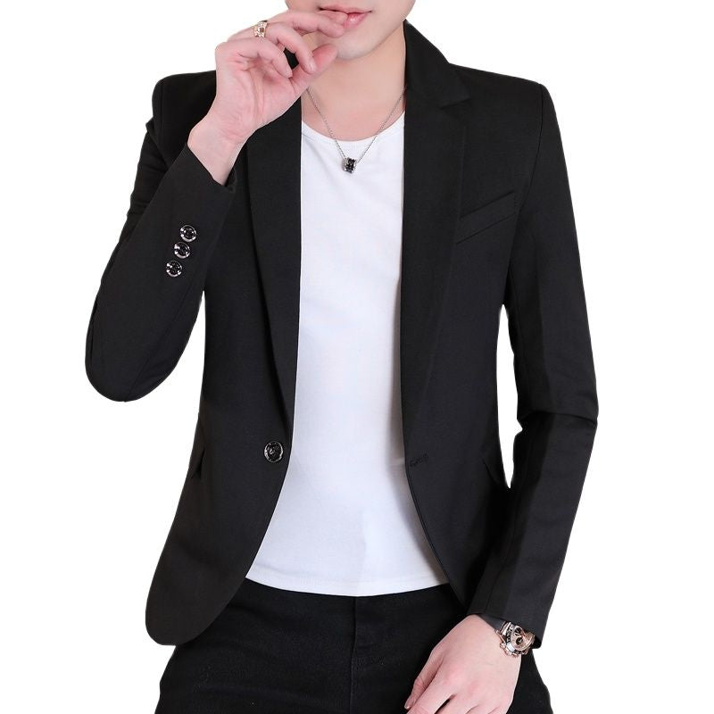 Slim Fit One Button Suit Blazer Coat