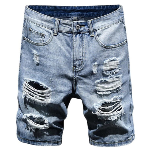 Summer Ripped Denim Shorts For Men