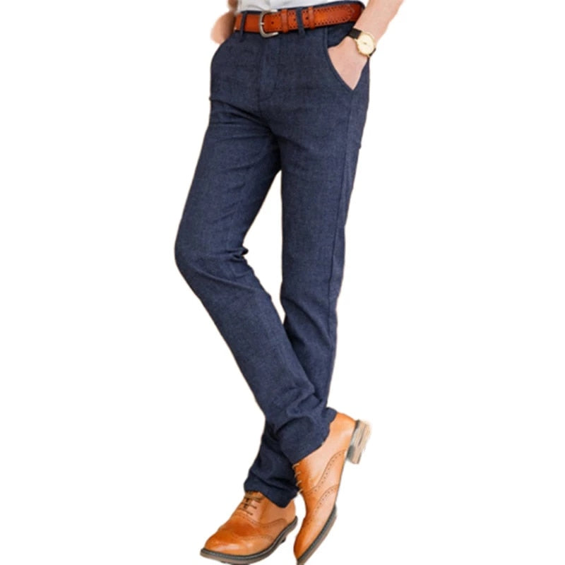 Men's Casual Solid Slim Pants