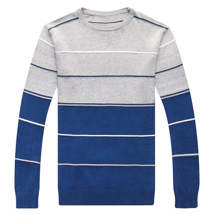 Men's O Neck Striped Pullovers