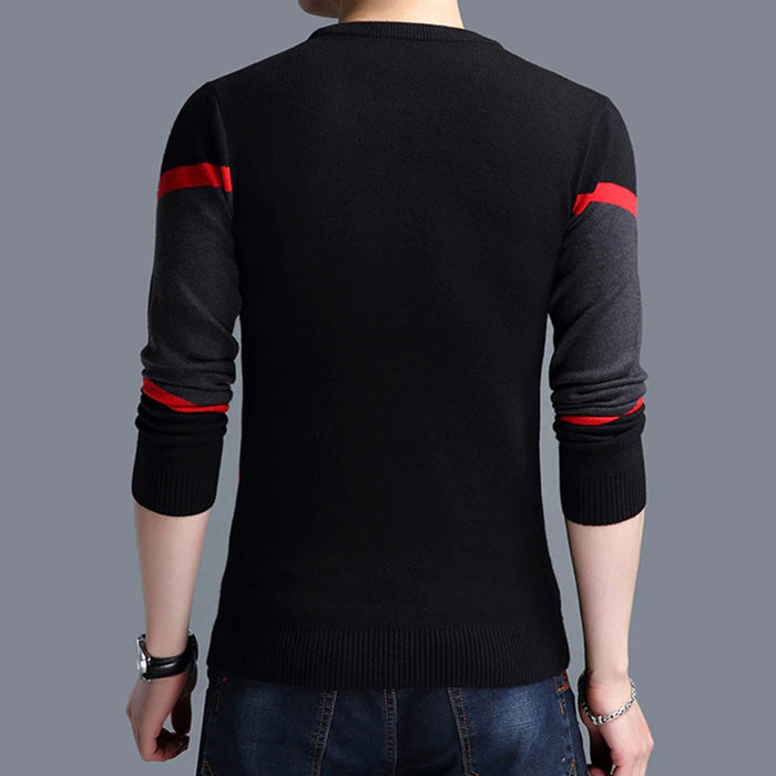 Men's Patchwork Breathable Slim Fit Pullovers