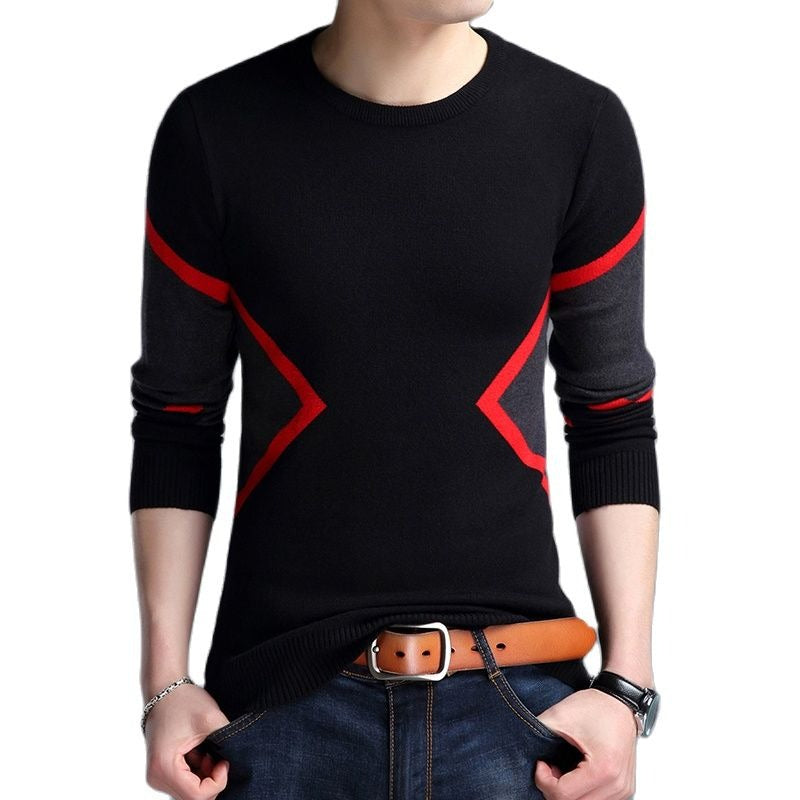 Men's Patchwork Breathable Slim Fit Pullovers