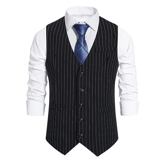 Men Striped Suit Vests