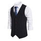 Men Striped Suit Vests