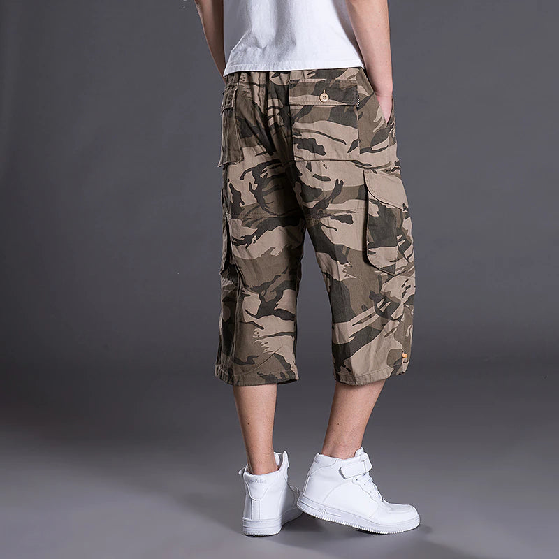 Summer Multi Pocket Loose Calf Length Pants