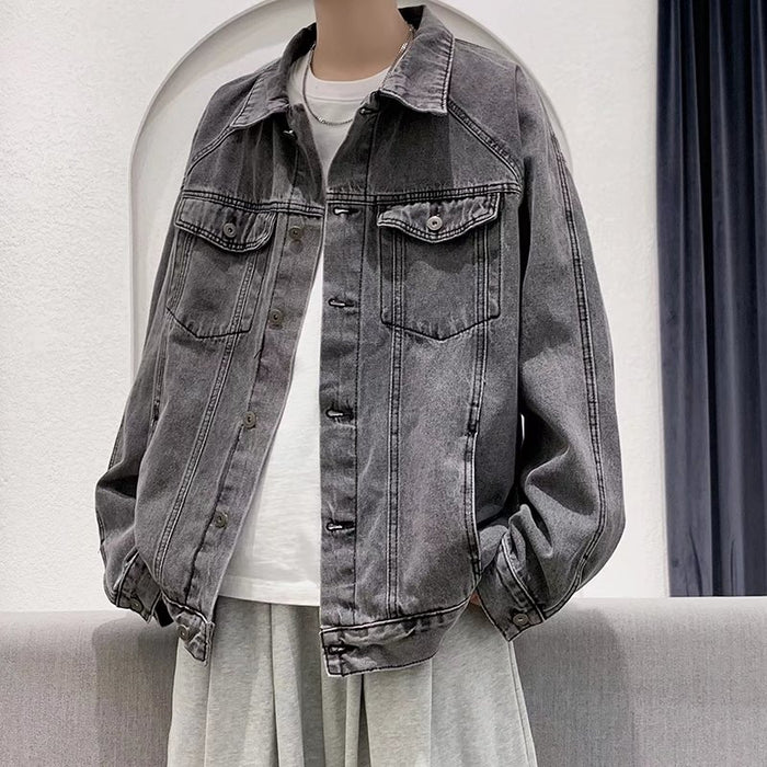 Spring Autumn Hip Hop Wind Casual Denim Jacket