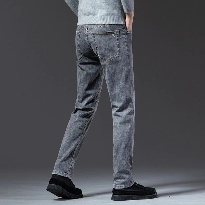 Causal Slim Fit Straight Denim Jeans