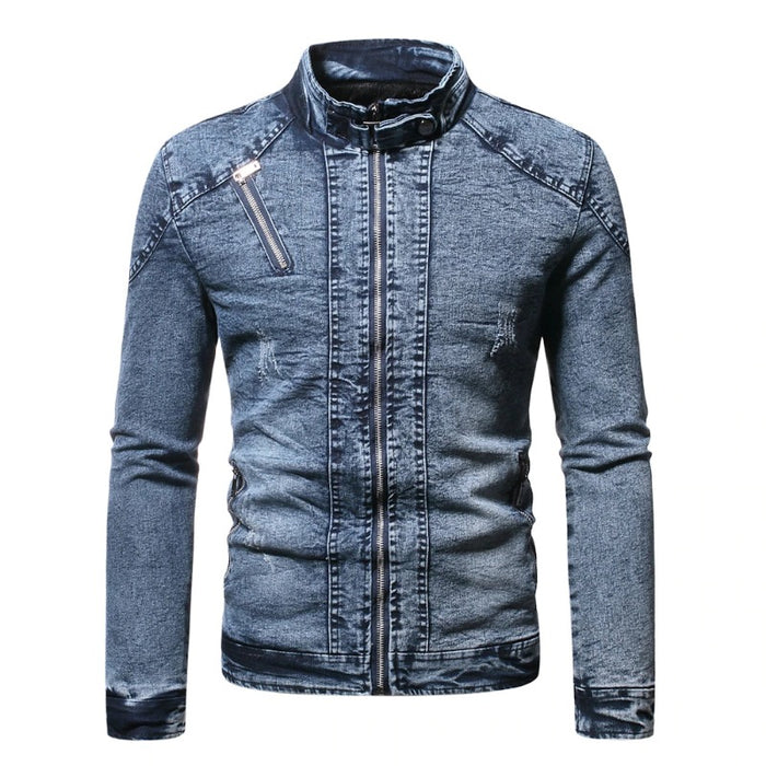 Moto Biker Jean Autumn Winter Denim Jacket