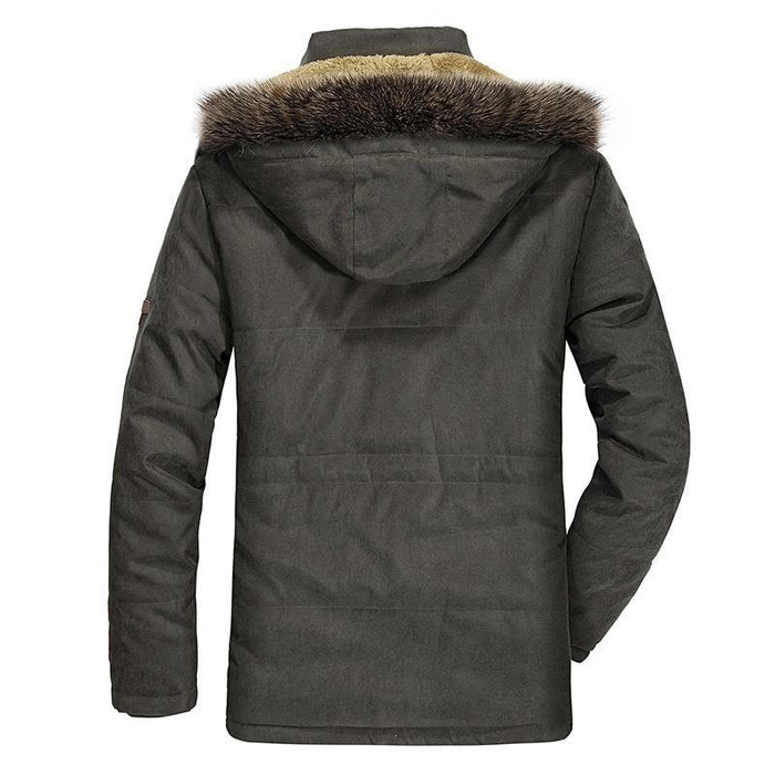 Winter Men's Middle-Aged Warm Coat Jacket