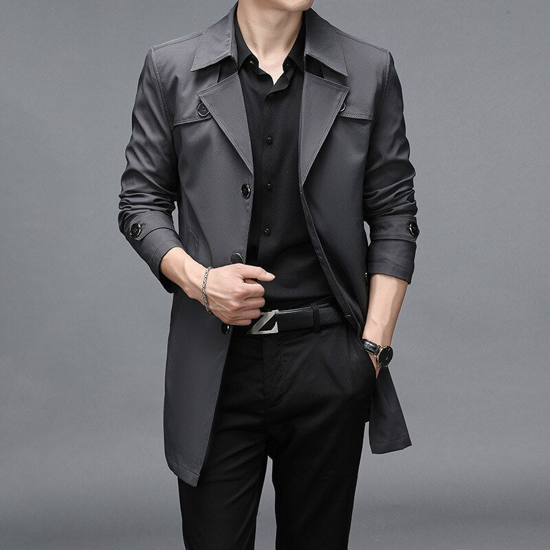 Spring Autumn Casual Long Trench Coat