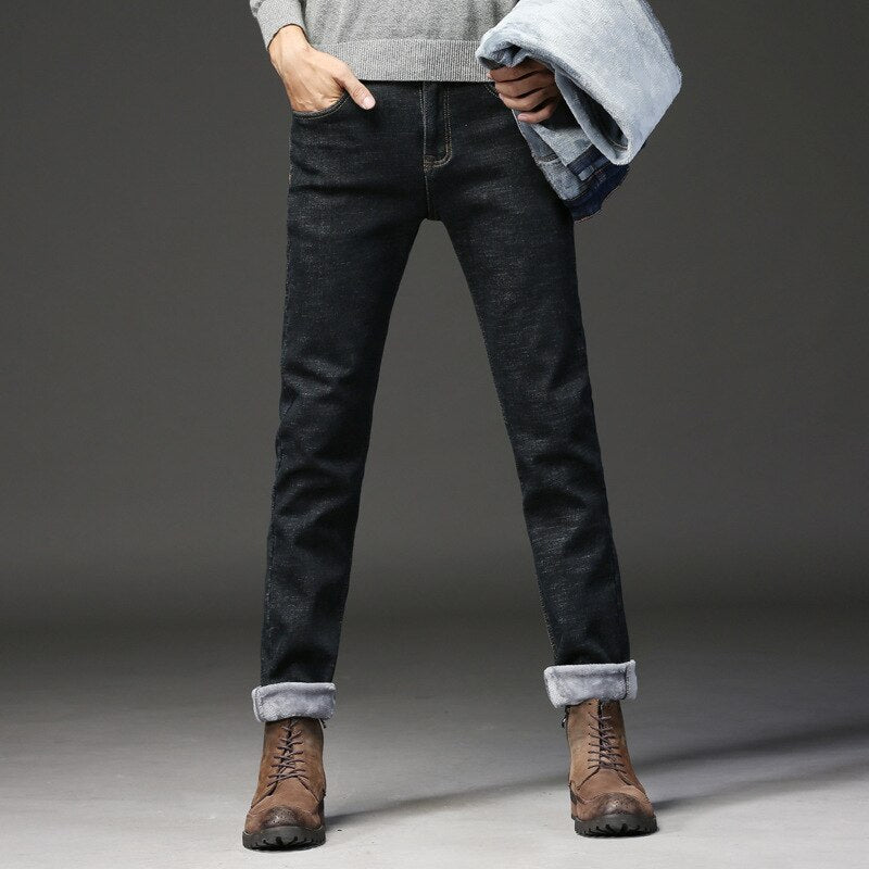 Casual Slim Fit Winter Jeans