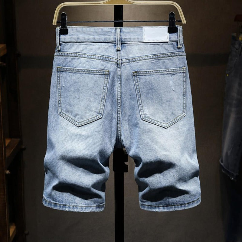 Summer Ripped Denim Shorts For Men