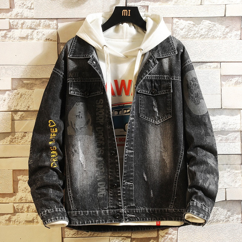 Turn Down Collar Hip Hop Streetwear Jackets