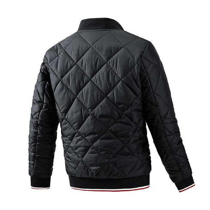Winter Men's Stand Collar Zipper Warm Parkas Coat
