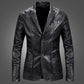 Spring Autumn Casual Business Blazer Leather Jackets