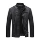 Outwear Casual Stand Collar Leather Jacket