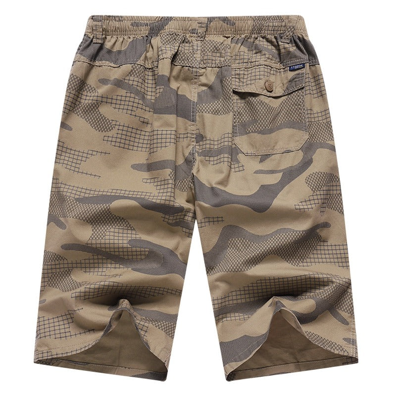 Men Multi Pockets Casual Cargo Shorts