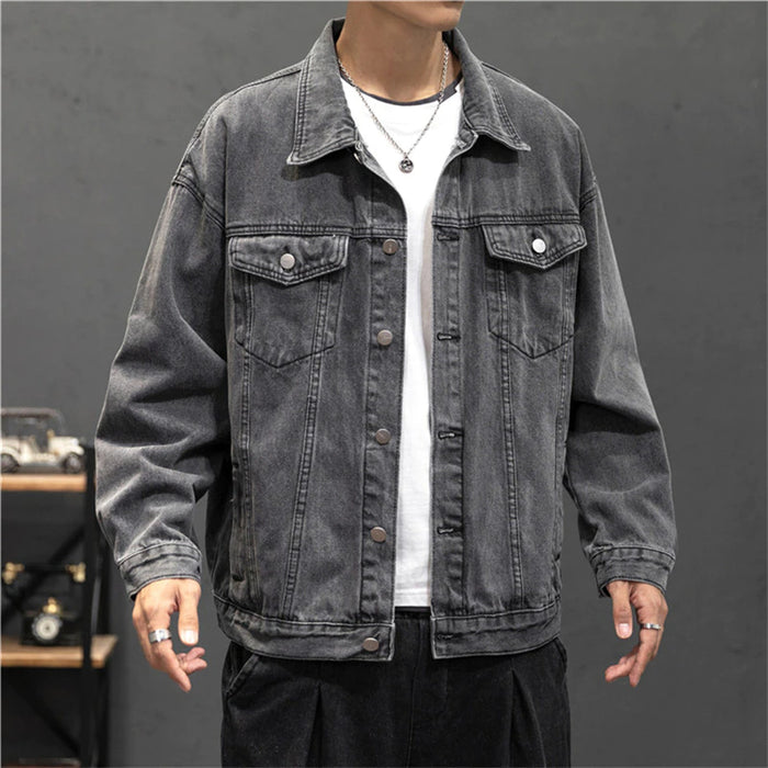Motorcycle Basic Streetwear Denim Jacket