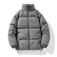 Streetwear Zipper Stand Collar Winter Coat