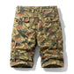Men Camouflage Loose Knee Length Straight Shorts