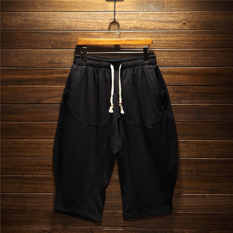 Summer Men's Calf Length Cross Pants