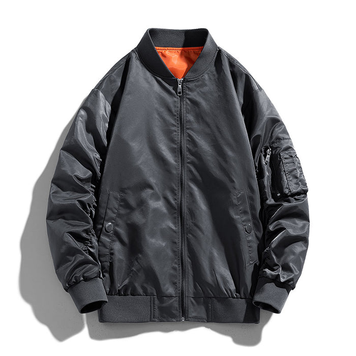 Zipper Pockets Winter Men's Bomber Jacket