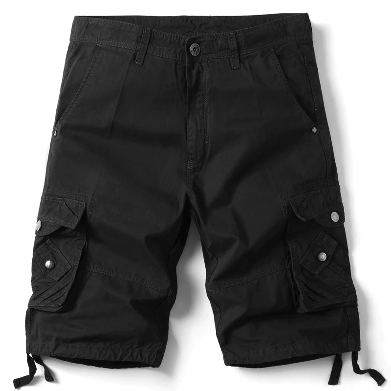 Summer Solid Color Cargo Shorts For Men