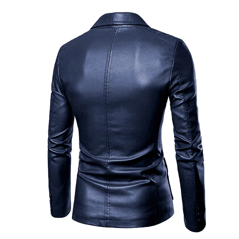 Causal Leather Blazers Jacket Suit Coat