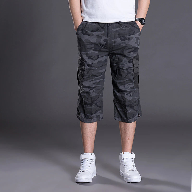 Summer Multi Pocket Loose Calf Length Pants