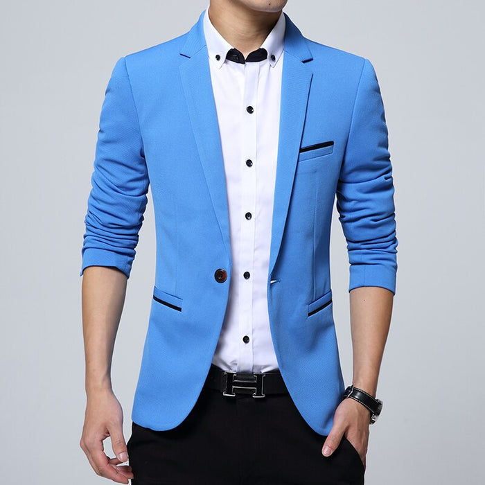 Spring Autumn Casual Men's Blazer Jacket
