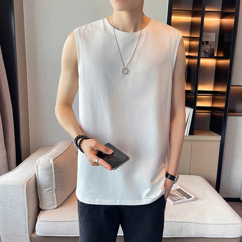 Men's Sleeveless Cotton Tank Top Vest