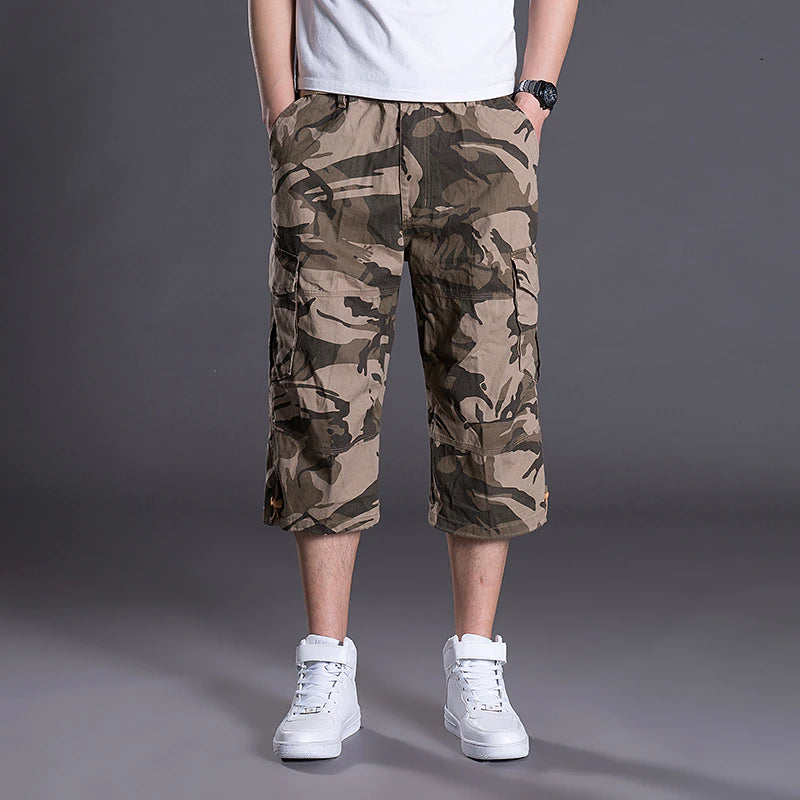 Summer Multi Pocket Loose Calf Length Pants