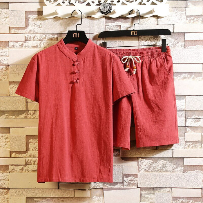 Casual Short Sleeve Suit Men's Sets