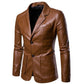 Causal Leather Blazers Jacket Suit Coat